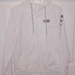 White checkered vans hoodie windbreaker